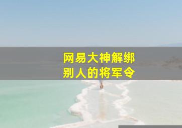 网易大神解绑别人的将军令