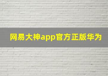 网易大神app官方正版华为