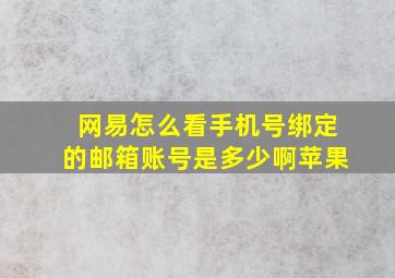 网易怎么看手机号绑定的邮箱账号是多少啊苹果