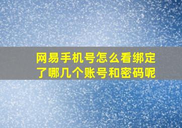 网易手机号怎么看绑定了哪几个账号和密码呢