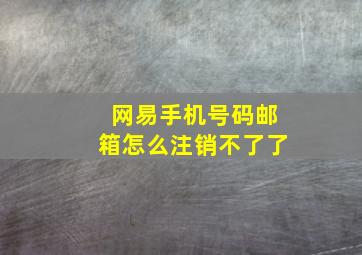 网易手机号码邮箱怎么注销不了了