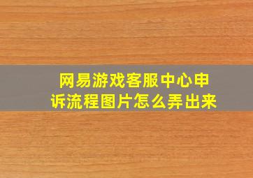 网易游戏客服中心申诉流程图片怎么弄出来