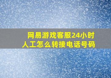 网易游戏客服24小时人工怎么转接电话号码