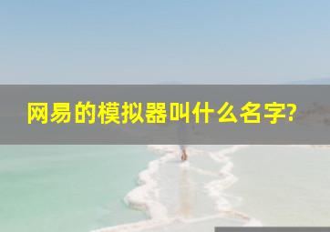 网易的模拟器叫什么名字?