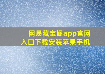 网易藏宝阁app官网入口下载安装苹果手机