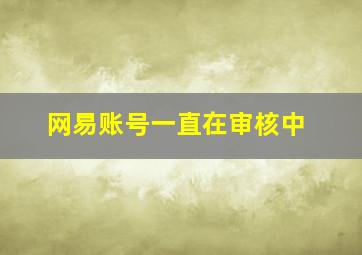 网易账号一直在审核中