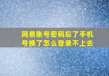 网易账号密码忘了手机号换了怎么登录不上去