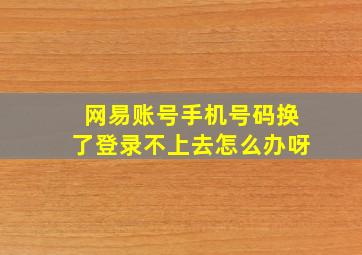 网易账号手机号码换了登录不上去怎么办呀