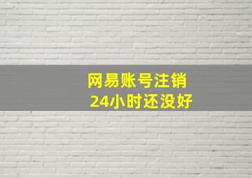 网易账号注销24小时还没好