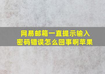 网易邮箱一直提示输入密码错误怎么回事啊苹果