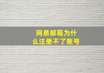 网易邮箱为什么注册不了账号