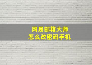 网易邮箱大师怎么改密码手机