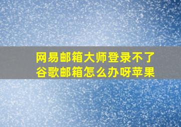 网易邮箱大师登录不了谷歌邮箱怎么办呀苹果