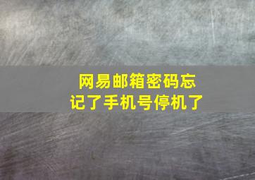 网易邮箱密码忘记了手机号停机了