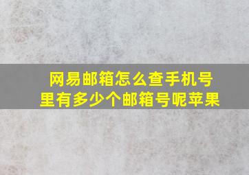 网易邮箱怎么查手机号里有多少个邮箱号呢苹果