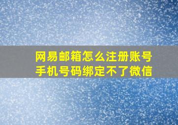 网易邮箱怎么注册账号手机号码绑定不了微信