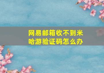 网易邮箱收不到米哈游验证码怎么办