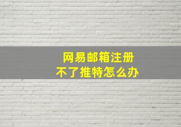 网易邮箱注册不了推特怎么办