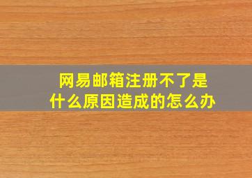 网易邮箱注册不了是什么原因造成的怎么办