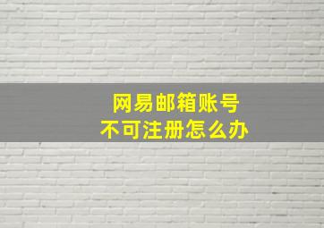 网易邮箱账号不可注册怎么办