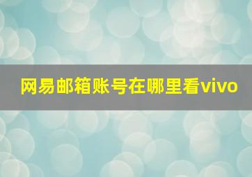 网易邮箱账号在哪里看vivo