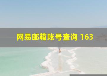 网易邮箱账号查询 163