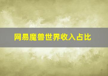 网易魔兽世界收入占比