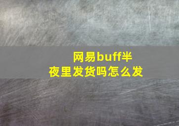 网易buff半夜里发货吗怎么发