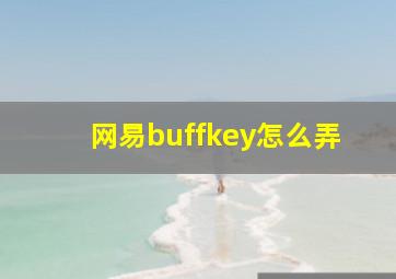 网易buffkey怎么弄