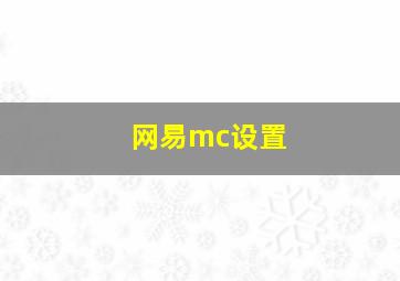 网易mc设置