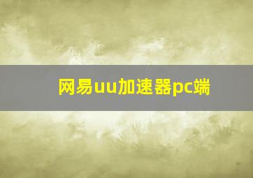 网易uu加速器pc端