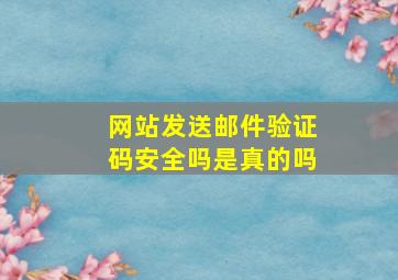 网站发送邮件验证码安全吗是真的吗