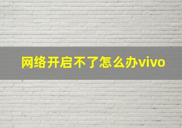 网络开启不了怎么办vivo