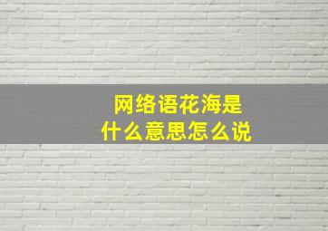 网络语花海是什么意思怎么说