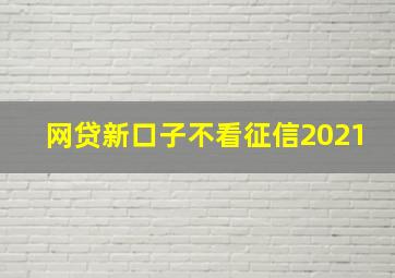 网贷新口子不看征信2021