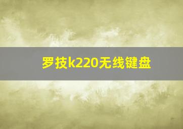 罗技k220无线键盘