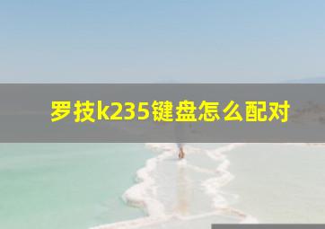 罗技k235键盘怎么配对