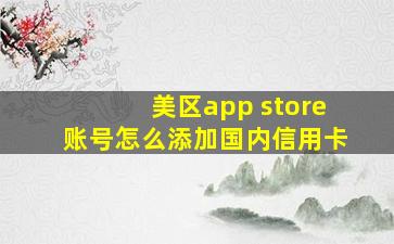 美区app store账号怎么添加国内信用卡