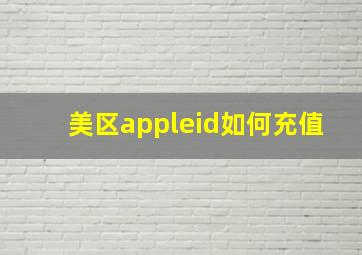 美区appleid如何充值