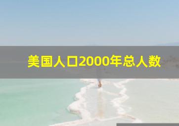 美国人口2000年总人数