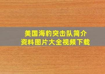 美国海豹突击队简介资料图片大全视频下载