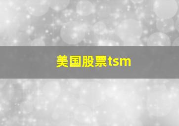 美国股票tsm