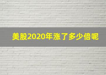 美股2020年涨了多少倍呢