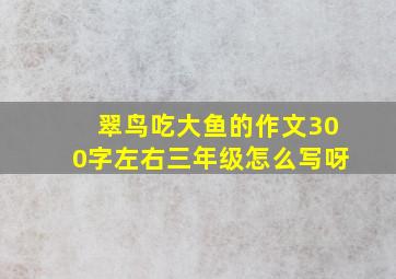 翠鸟吃大鱼的作文300字左右三年级怎么写呀