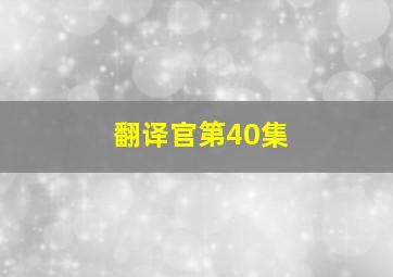 翻译官第40集