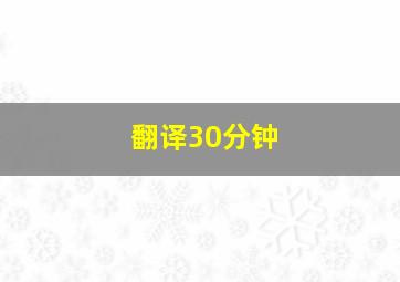 翻译30分钟