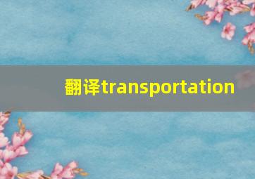 翻译transportation