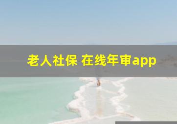 老人社保 在线年审app