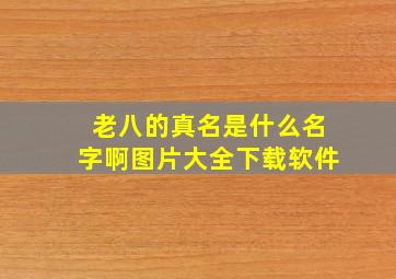 老八的真名是什么名字啊图片大全下载软件