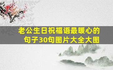 老公生日祝福语最暖心的句子30句图片大全大图